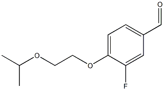 3-fluoro-4-[2-(propan-2-yloxy)ethoxy]benzaldehyde Struktur