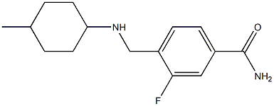 3-fluoro-4-{[(4-methylcyclohexyl)amino]methyl}benzamide Struktur