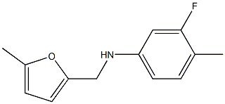 3-fluoro-4-methyl-N-[(5-methylfuran-2-yl)methyl]aniline Struktur