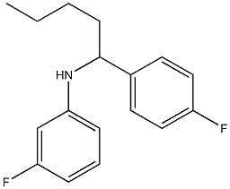 3-fluoro-N-[1-(4-fluorophenyl)pentyl]aniline Struktur