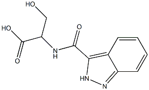 3-hydroxy-2-(2H-indazol-3-ylformamido)propanoic acid Struktur