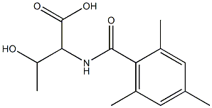 3-hydroxy-2-[(2,4,6-trimethylphenyl)formamido]butanoic acid Struktur