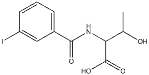 3-hydroxy-2-[(3-iodophenyl)formamido]butanoic acid Struktur