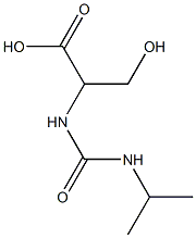 3-hydroxy-2-[(propan-2-ylcarbamoyl)amino]propanoic acid Struktur