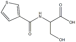 3-hydroxy-2-[(thien-3-ylcarbonyl)amino]propanoic acid Struktur