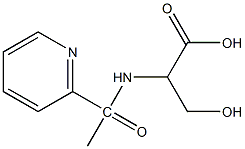 3-hydroxy-2-[1-(pyridin-2-yl)acetamido]propanoic acid Struktur