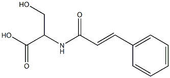 3-hydroxy-2-{[(2E)-3-phenylprop-2-enoyl]amino}propanoic acid Struktur