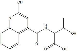 3-hydroxy-2-{[(2-hydroxyquinolin-4-yl)carbonyl]amino}butanoic acid Struktur