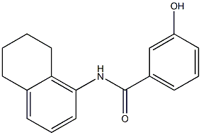 3-hydroxy-N-(5,6,7,8-tetrahydronaphthalen-1-yl)benzamide Struktur