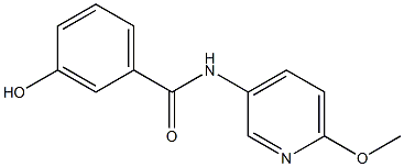 3-hydroxy-N-(6-methoxypyridin-3-yl)benzamide Struktur