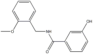 3-hydroxy-N-[(2-methoxyphenyl)methyl]benzamide Struktur