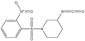 3-isocyanato-1-[(2-nitrobenzene)sulfonyl]piperidine Struktur