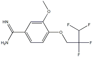 3-methoxy-4-(2,2,3,3-tetrafluoropropoxy)benzene-1-carboximidamide Struktur