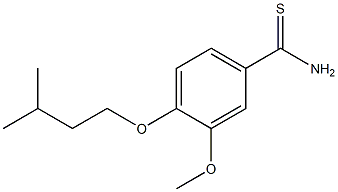 3-methoxy-4-(3-methylbutoxy)benzenecarbothioamide Struktur