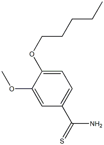 3-methoxy-4-(pentyloxy)benzenecarbothioamide Struktur