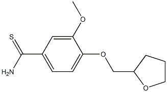 3-methoxy-4-(tetrahydrofuran-2-ylmethoxy)benzenecarbothioamide Struktur