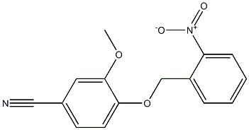 3-methoxy-4-[(2-nitrobenzyl)oxy]benzonitrile Struktur