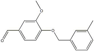 3-methoxy-4-[(3-methylphenyl)methoxy]benzaldehyde Struktur