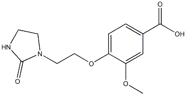 3-methoxy-4-[2-(2-oxoimidazolidin-1-yl)ethoxy]benzoic acid Struktur