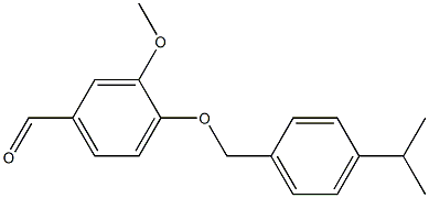 3-methoxy-4-{[4-(propan-2-yl)phenyl]methoxy}benzaldehyde Struktur