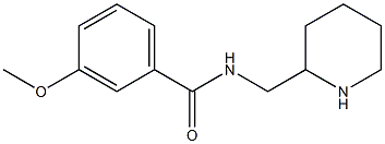 3-methoxy-N-(piperidin-2-ylmethyl)benzamide Struktur