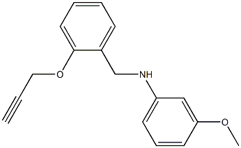 3-methoxy-N-{[2-(prop-2-yn-1-yloxy)phenyl]methyl}aniline Struktur