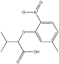 3-methyl-2-(5-methyl-2-nitrophenoxy)butanoic acid Struktur