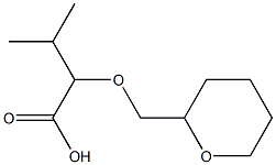 3-methyl-2-(tetrahydro-2H-pyran-2-ylmethoxy)butanoic acid Struktur