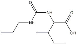 3-methyl-2-[(propylcarbamoyl)amino]pentanoic acid Struktur