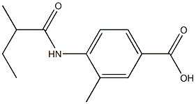 3-methyl-4-[(2-methylbutanoyl)amino]benzoic acid Struktur