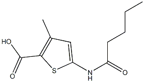 3-methyl-5-pentanamidothiophene-2-carboxylic acid Struktur