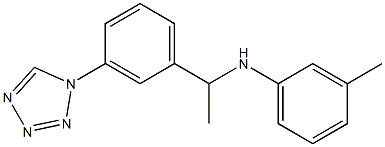 3-methyl-N-{1-[3-(1H-1,2,3,4-tetrazol-1-yl)phenyl]ethyl}aniline Struktur