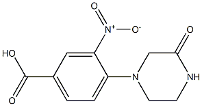 3-nitro-4-(3-oxopiperazin-1-yl)benzoic acid Struktur