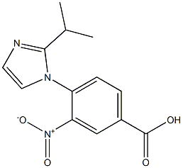 3-nitro-4-[2-(propan-2-yl)-1H-imidazol-1-yl]benzoic acid Struktur