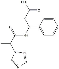 3-phenyl-3-[2-(1H-1,2,4-triazol-1-yl)propanamido]propanoic acid Struktur