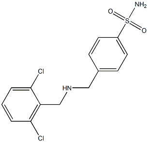 4-({[(2,6-dichlorophenyl)methyl]amino}methyl)benzene-1-sulfonamide Struktur