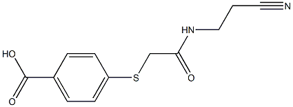 4-({[(2-cyanoethyl)carbamoyl]methyl}sulfanyl)benzoic acid Struktur