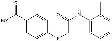 4-({[(2-methylphenyl)carbamoyl]methyl}sulfanyl)benzoic acid Struktur