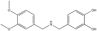 4-({[(3,4-dimethoxyphenyl)methyl]amino}methyl)benzene-1,2-diol Struktur