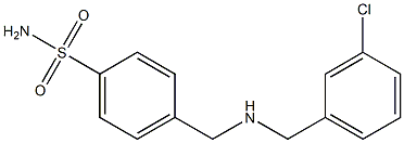 4-({[(3-chlorophenyl)methyl]amino}methyl)benzene-1-sulfonamide Struktur