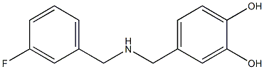 4-({[(3-fluorophenyl)methyl]amino}methyl)benzene-1,2-diol Struktur