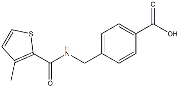 4-({[(3-methylthien-2-yl)carbonyl]amino}methyl)benzoic acid Struktur