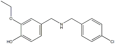 4-({[(4-chlorophenyl)methyl]amino}methyl)-2-ethoxyphenol Struktur