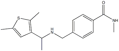 4-({[1-(2,5-dimethylthiophen-3-yl)ethyl]amino}methyl)-N-methylbenzamide Struktur