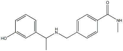 4-({[1-(3-hydroxyphenyl)ethyl]amino}methyl)-N-methylbenzamide Struktur