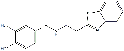 4-({[2-(1,3-benzothiazol-2-yl)ethyl]amino}methyl)benzene-1,2-diol Struktur