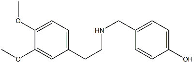 4-({[2-(3,4-dimethoxyphenyl)ethyl]amino}methyl)phenol Struktur