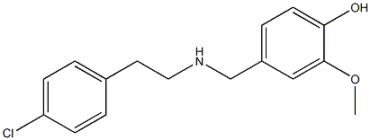 4-({[2-(4-chlorophenyl)ethyl]amino}methyl)-2-methoxyphenol Struktur