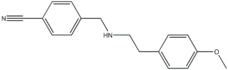 4-({[2-(4-methoxyphenyl)ethyl]amino}methyl)benzonitrile Struktur