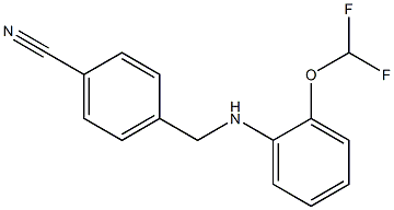 4-({[2-(difluoromethoxy)phenyl]amino}methyl)benzonitrile Struktur